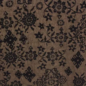Floral Wool Printed - Brown