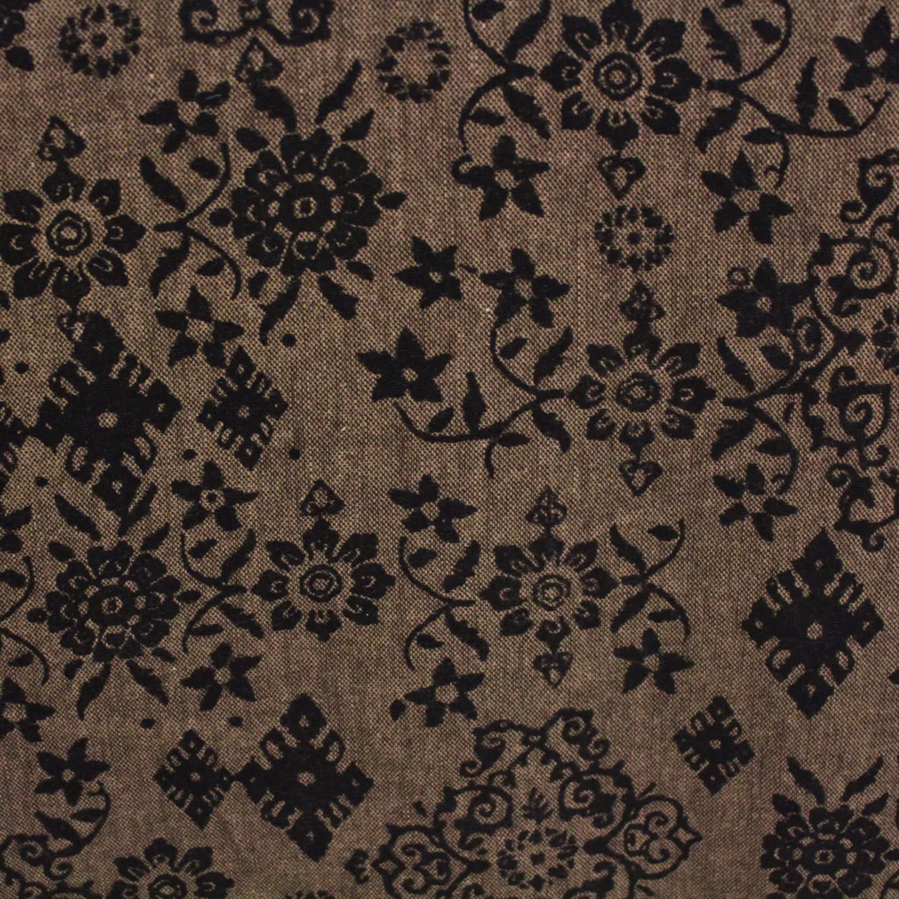 Floral Wool Printed - Brown
