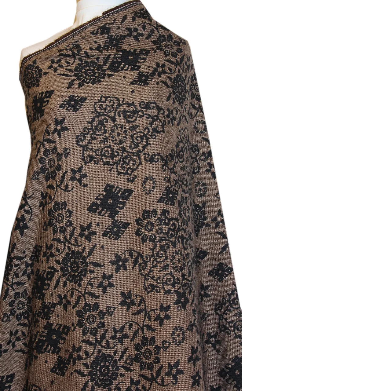Floral Wool Printed - Brown