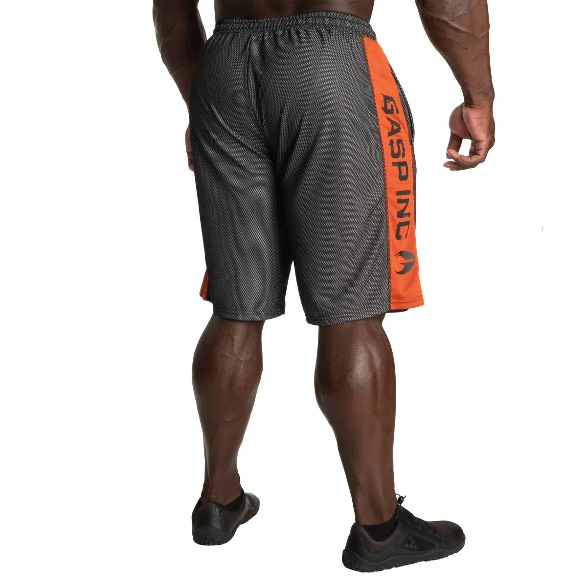 GASP No1 Mesh Shorts - Black-Flame