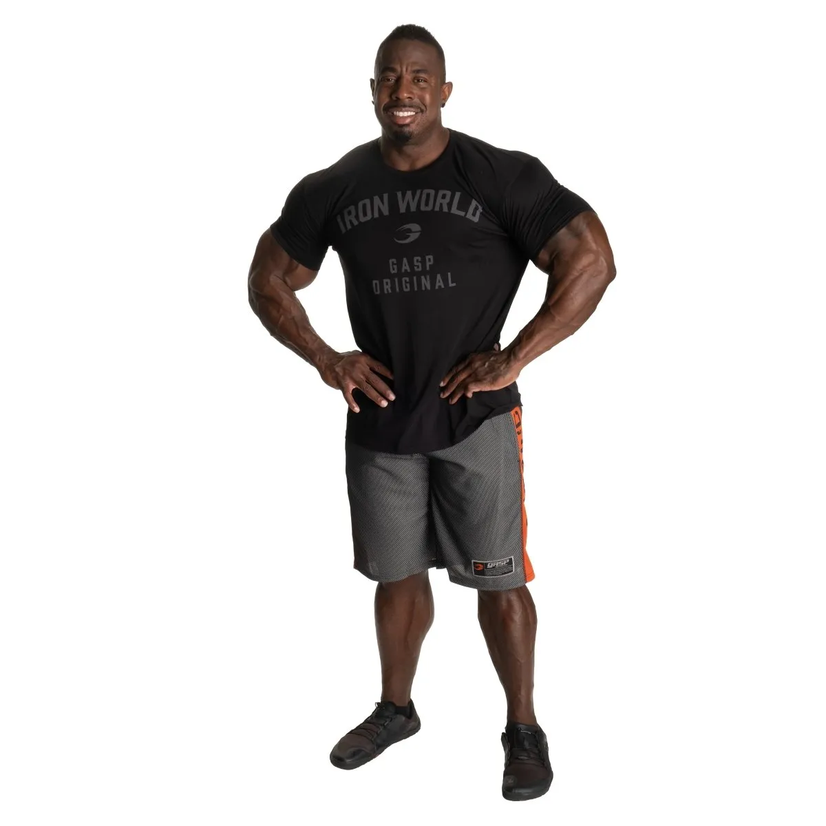 GASP No1 Mesh Shorts - Black-Flame