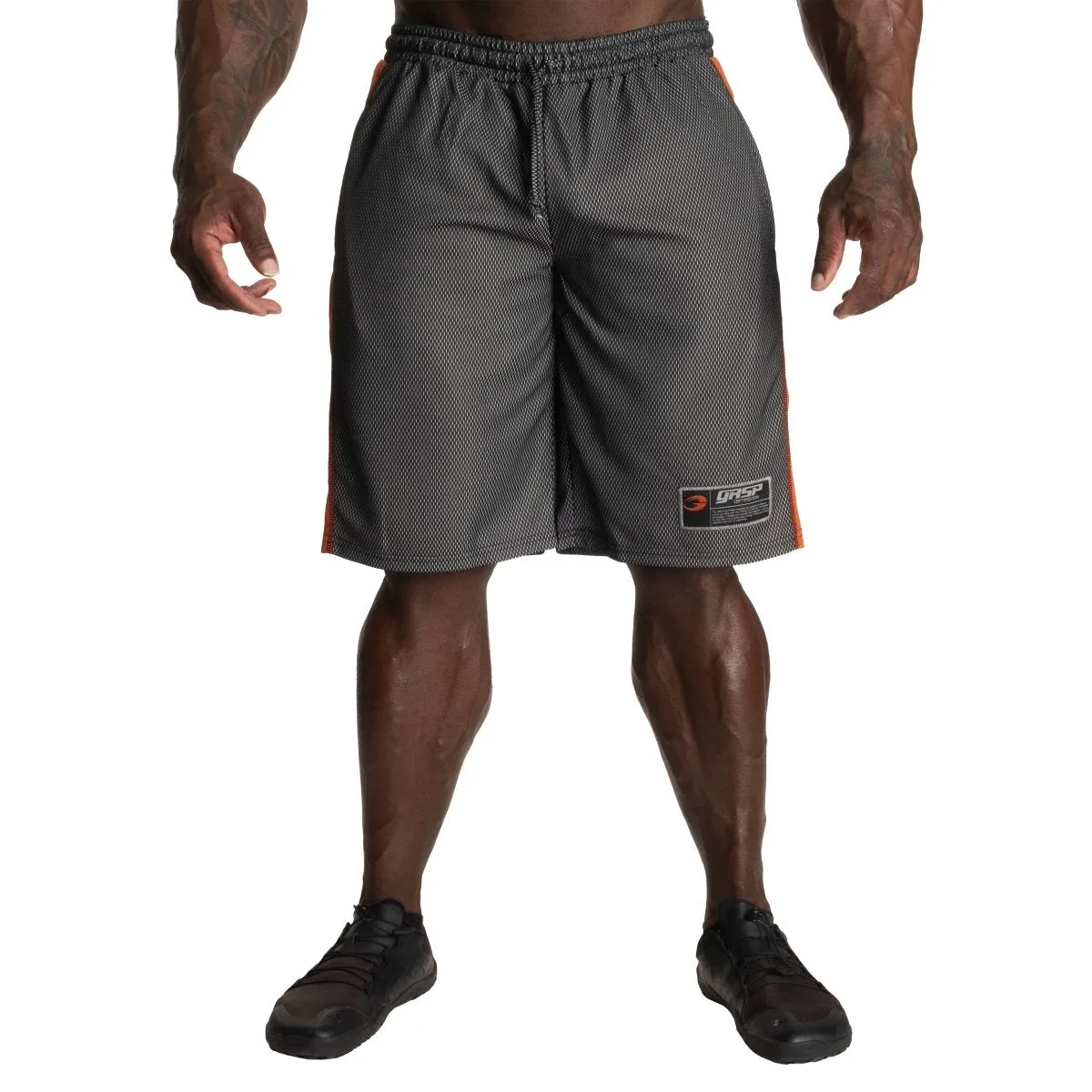 GASP No1 Mesh Shorts - Black-Flame