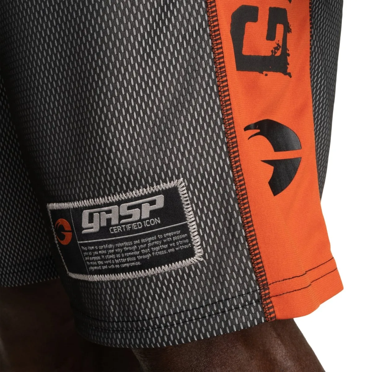 GASP No1 Mesh Shorts - Black-Flame