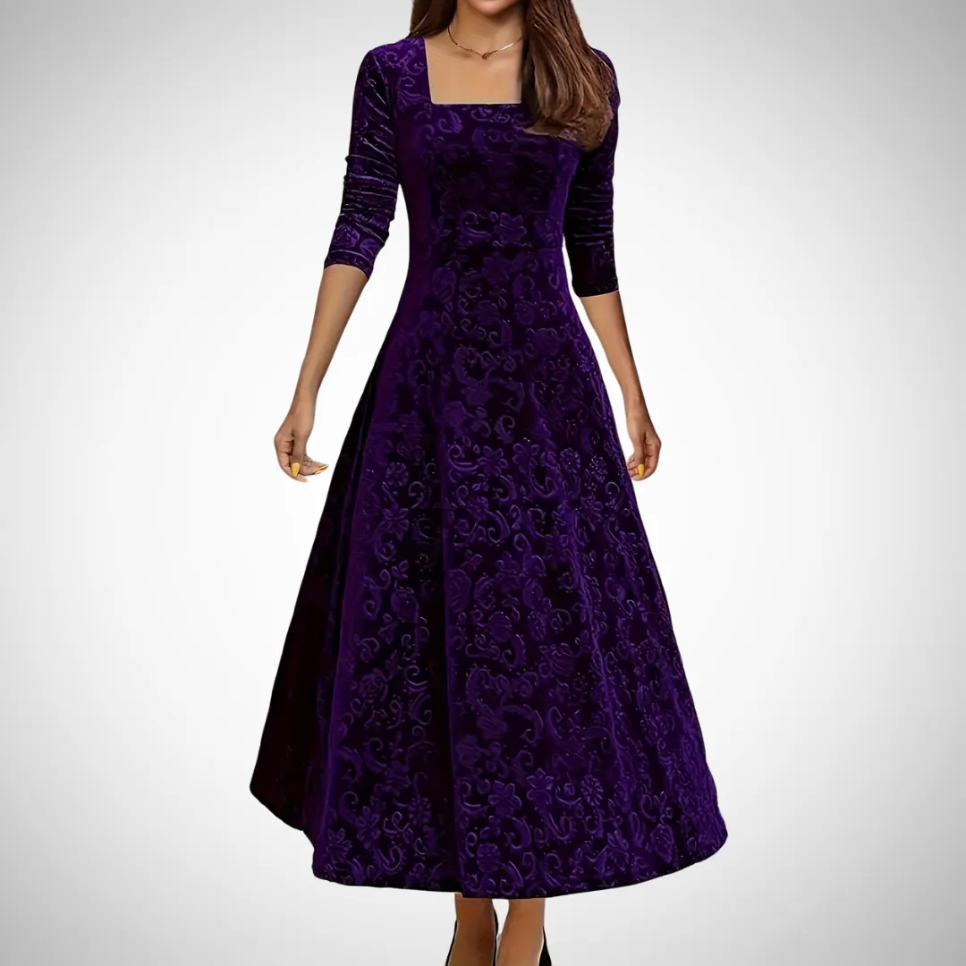Genevieve Floral Velvet Dress