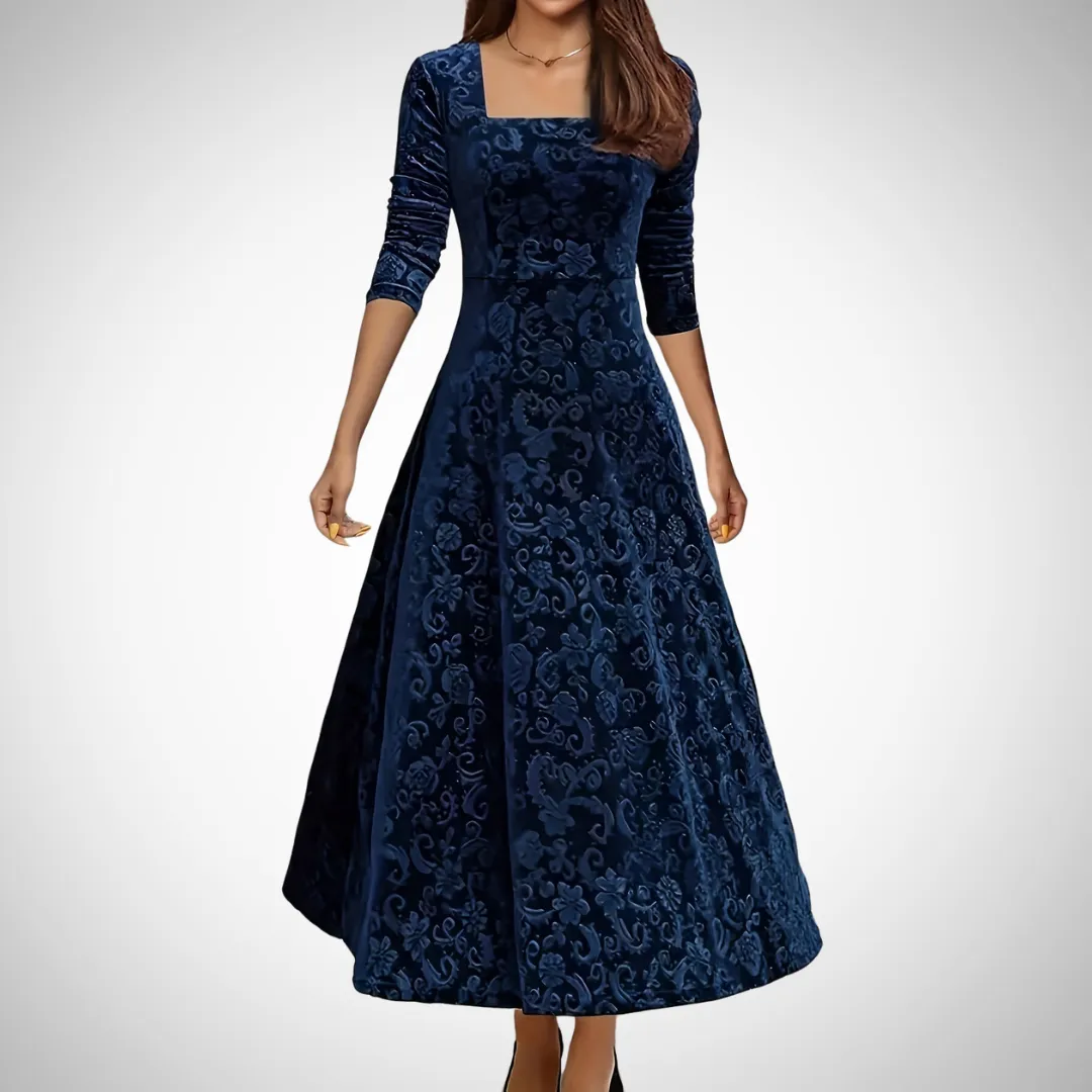 Genevieve Floral Velvet Dress