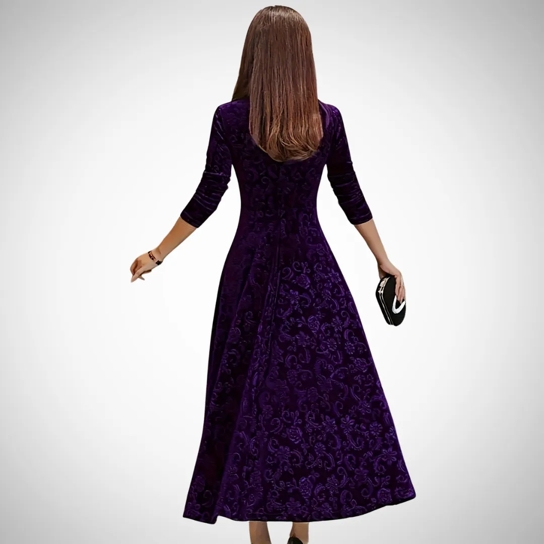 Genevieve Floral Velvet Dress