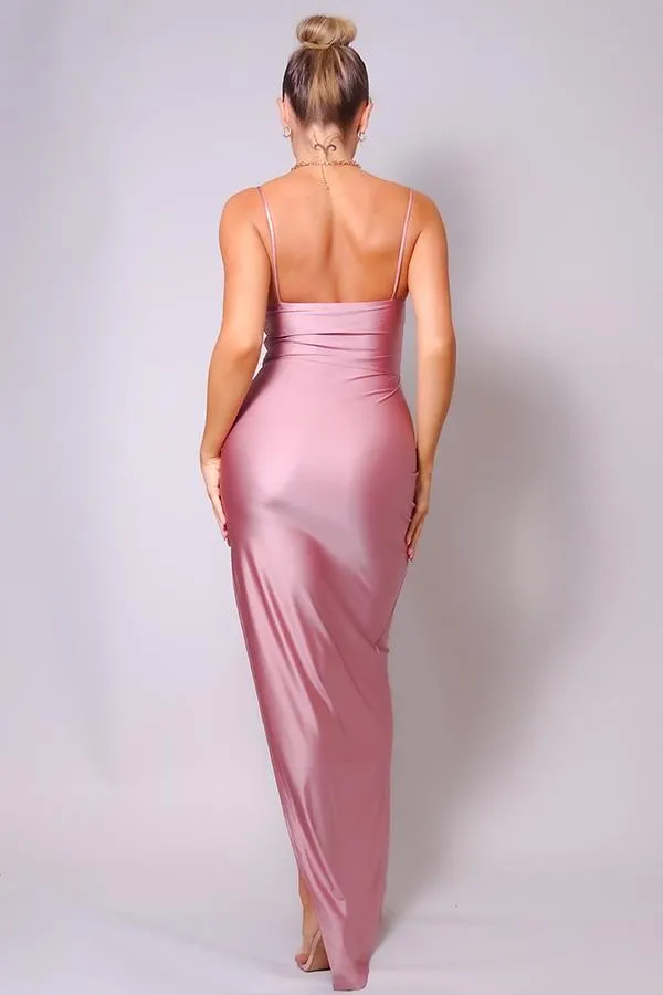 Geovan Sexy Front Slit Maxi Dress