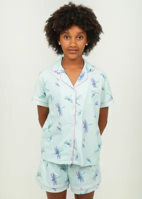 Girls - Dragonflies Jersey Knit Cotton Short PJ Set