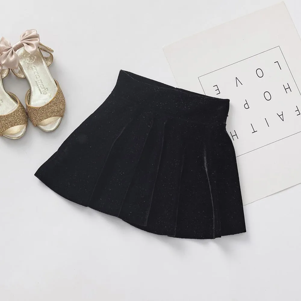 Girls Solid Color Casual Pleated Skirts Toddler Girl Wholesale Clothing