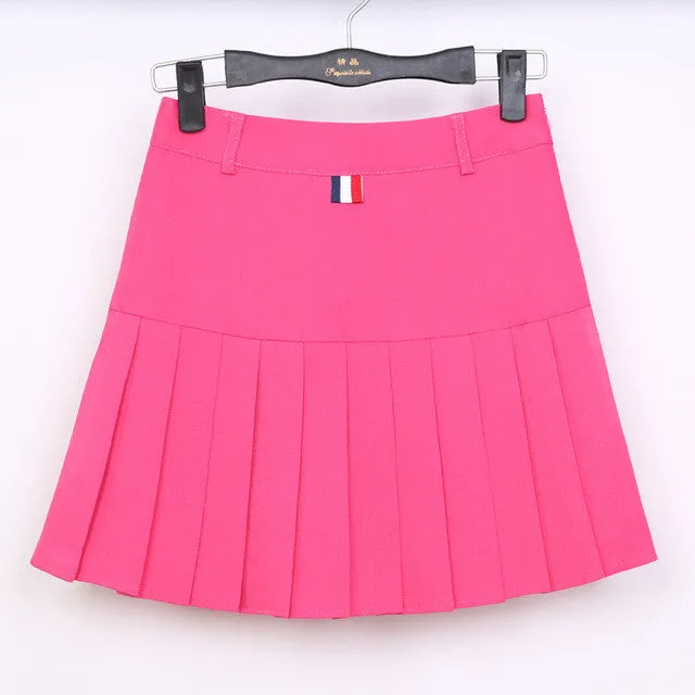high waist pleated skirts