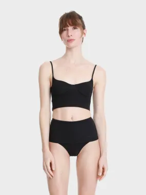High waisted doubled swimsuit briefs