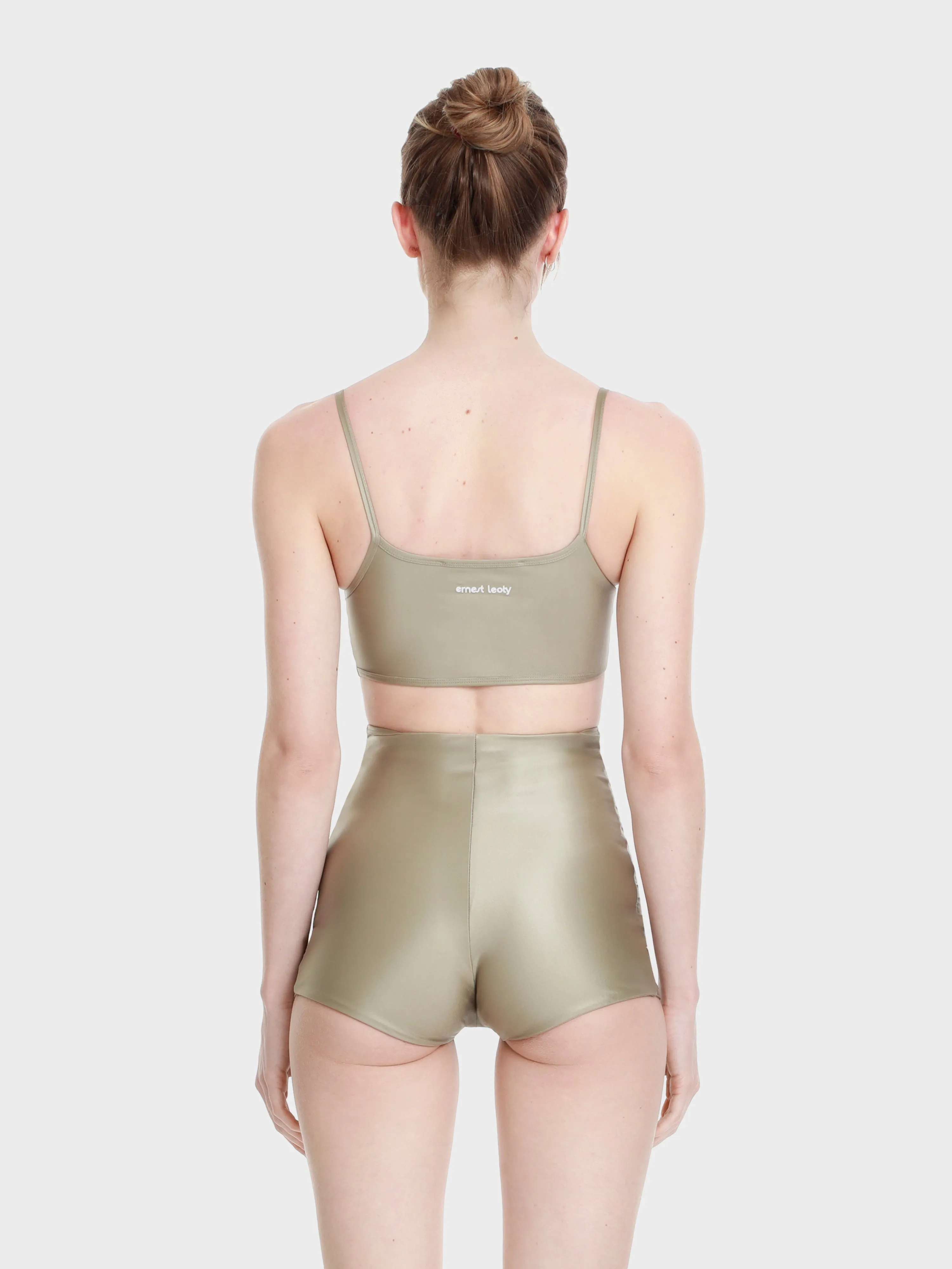 High waisted glowy swimsuit skorts