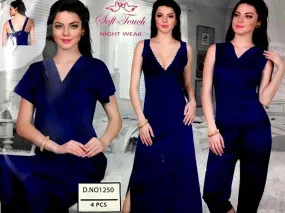 Hot Newly Wed Bridals Nighty Sets - 1250 - 4 Pieces Nighty Sets