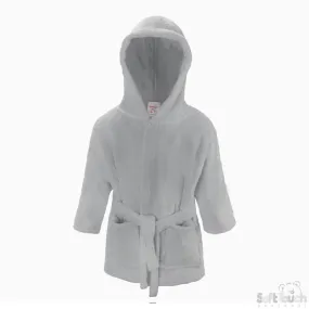 INFANTS GREY FLEECE ROBE (0-12m) (PK4) FBR23-G