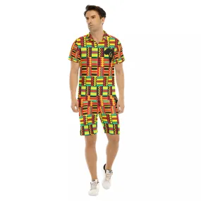 KENTE WAX Men's Short Sleeve Shirt Sets