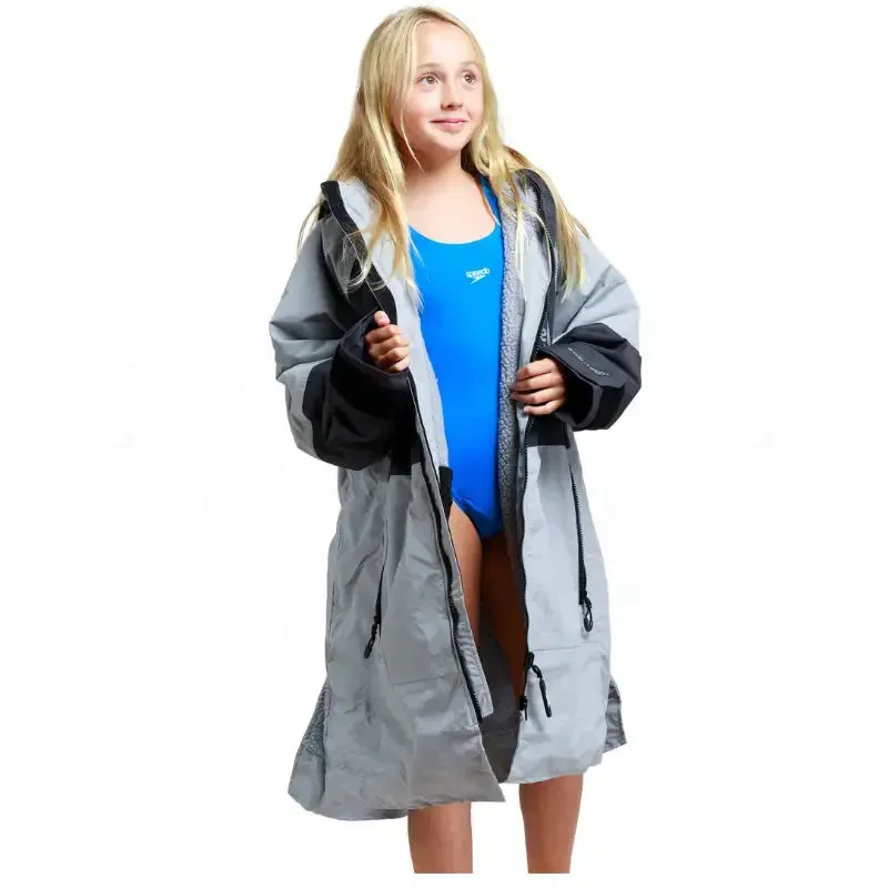 Kids Pool Swimming Robe | Steel Grey Unisex Hard Shell Robe