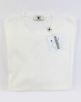 Kired Kiton T-Shirt White Crêpe Cotton EU 52/ L