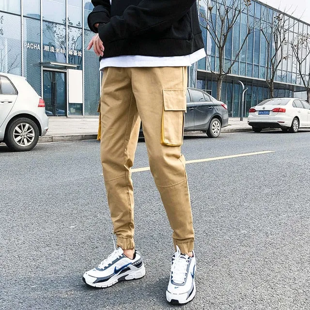 [Korean Style] Andrew Black/khaki Jogger Sweatpants