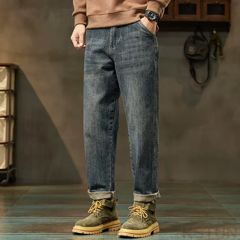 KSTUN Hip Hop Jeans Men Brand Denim Pants Harem Loose Fitness Streetwear Men's Trousers Full Length Oversize Pants Casual 2024