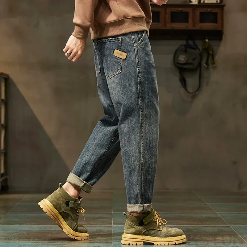 KSTUN Hip Hop Jeans Men Brand Denim Pants Harem Loose Fitness Streetwear Men's Trousers Full Length Oversize Pants Casual 2024