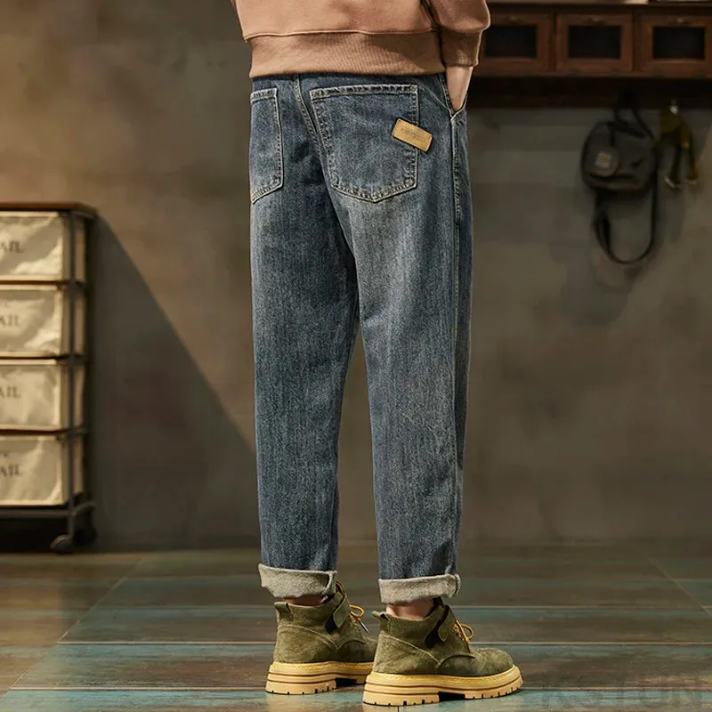 KSTUN Hip Hop Jeans Men Brand Denim Pants Harem Loose Fitness Streetwear Men's Trousers Full Length Oversize Pants Casual 2024