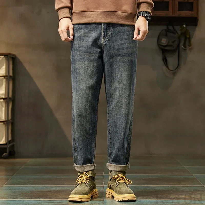KSTUN Hip Hop Jeans Men Brand Denim Pants Harem Loose Fitness Streetwear Men's Trousers Full Length Oversize Pants Casual 2024