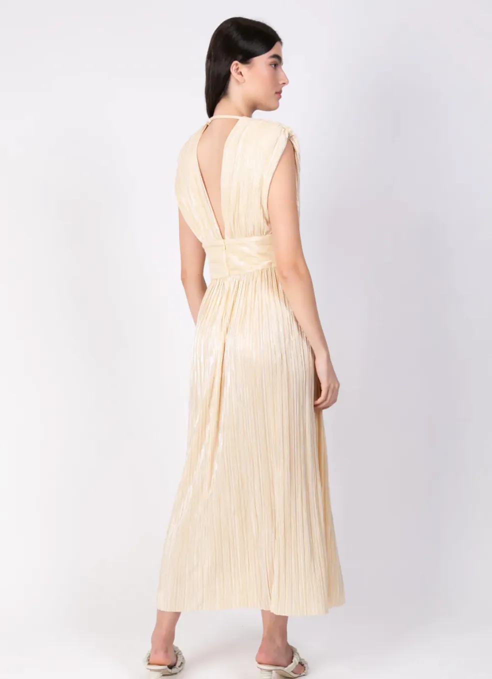 Lilliana Long Dress - Pale Yellow