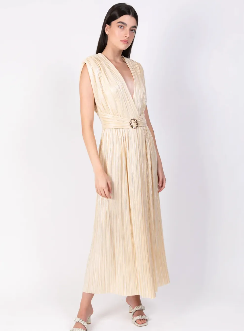 Lilliana Long Dress - Pale Yellow