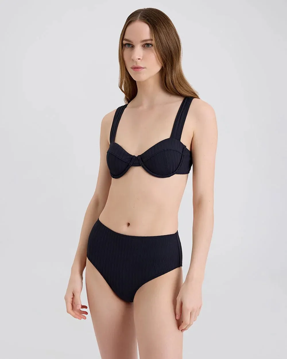 Lilo Ribbed Bikini Bottom ~ Blackout