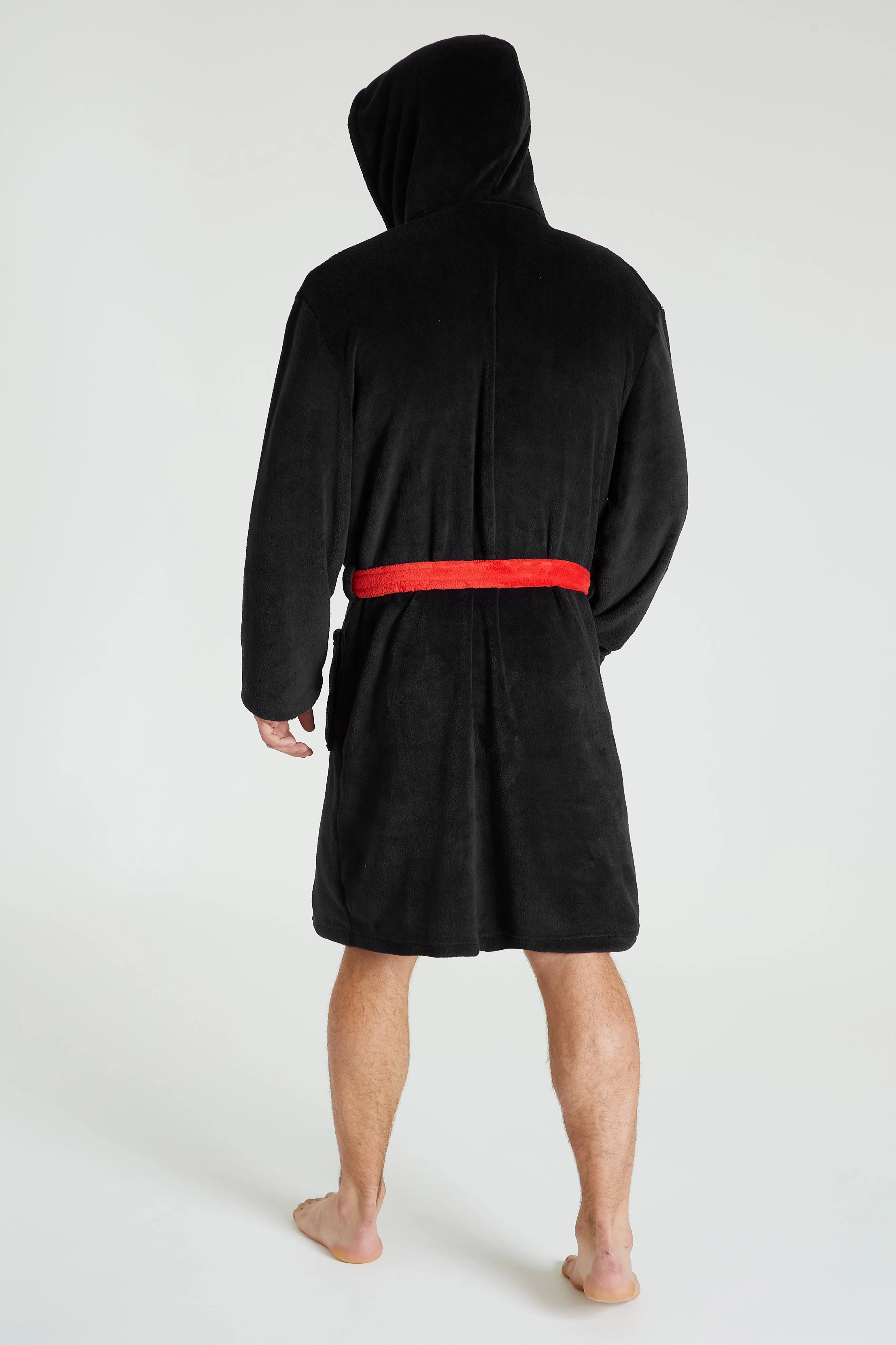 Liverpool F.C. Dressing Gown for Men, Mens Fleece Hooded Robe, Football Gifts