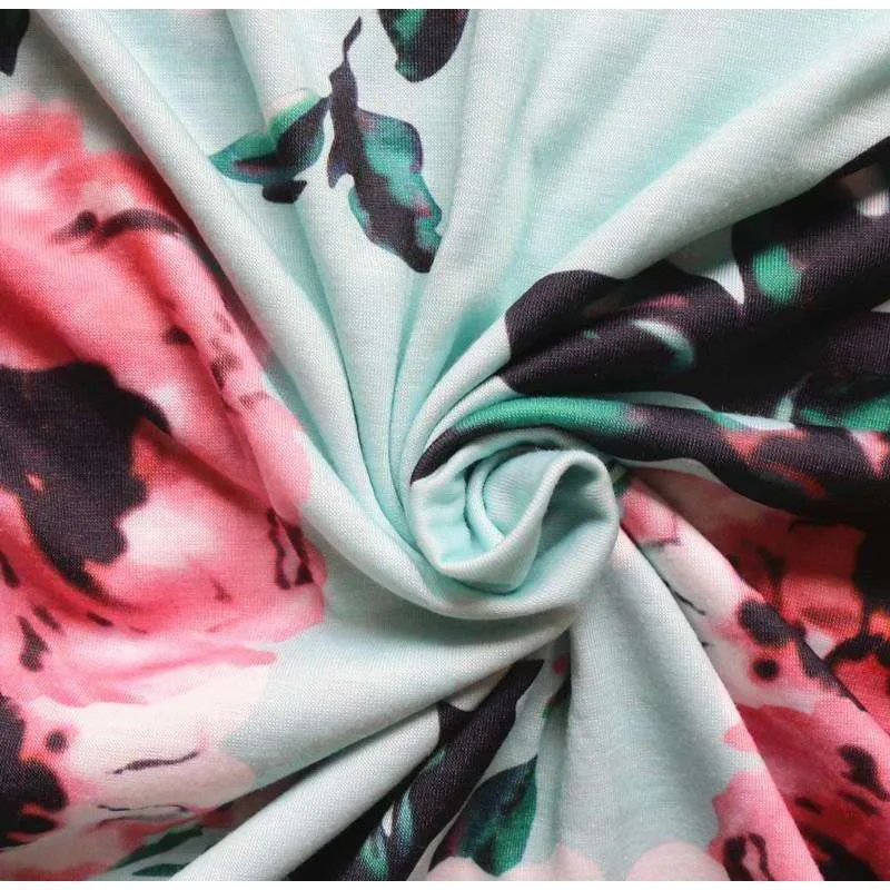 Long Sleeves Floral Pocket Dress