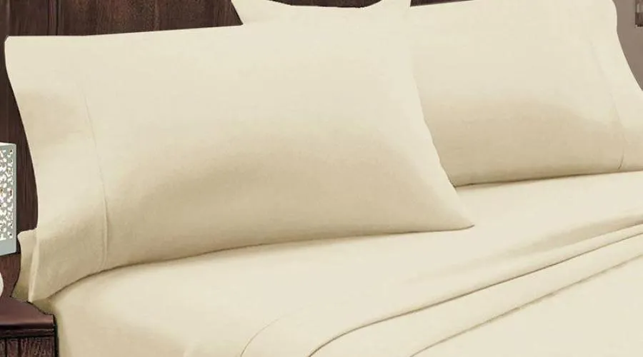 Luxury Egyptian Cotton Sheet Set | Ivory, King bed