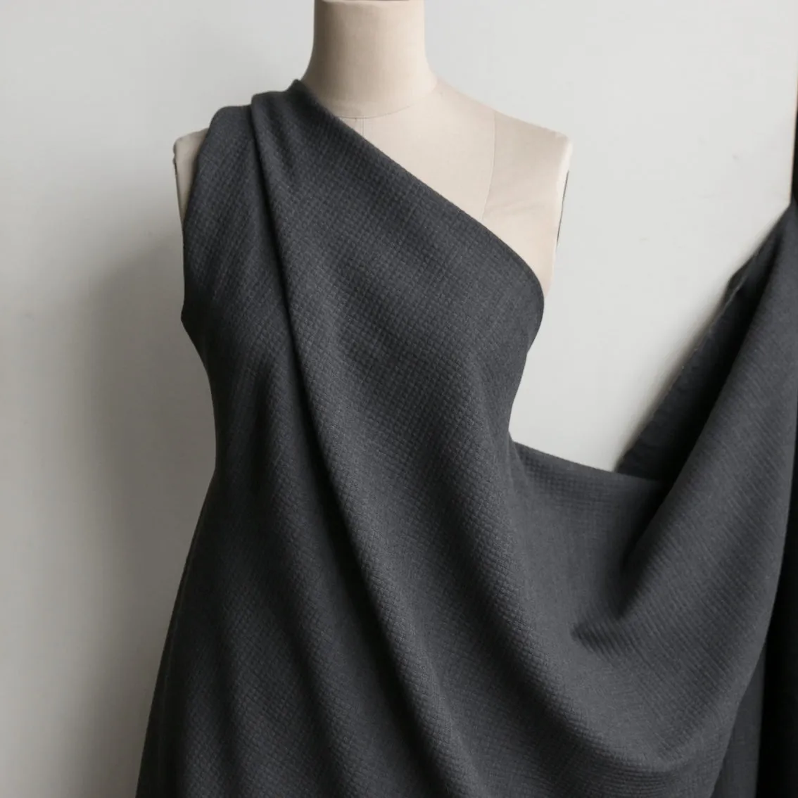 Marzotto Charcoal Textured Wool