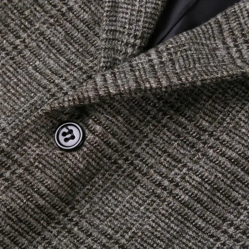 Men's Autumn Casual Woolen Plaid Vest