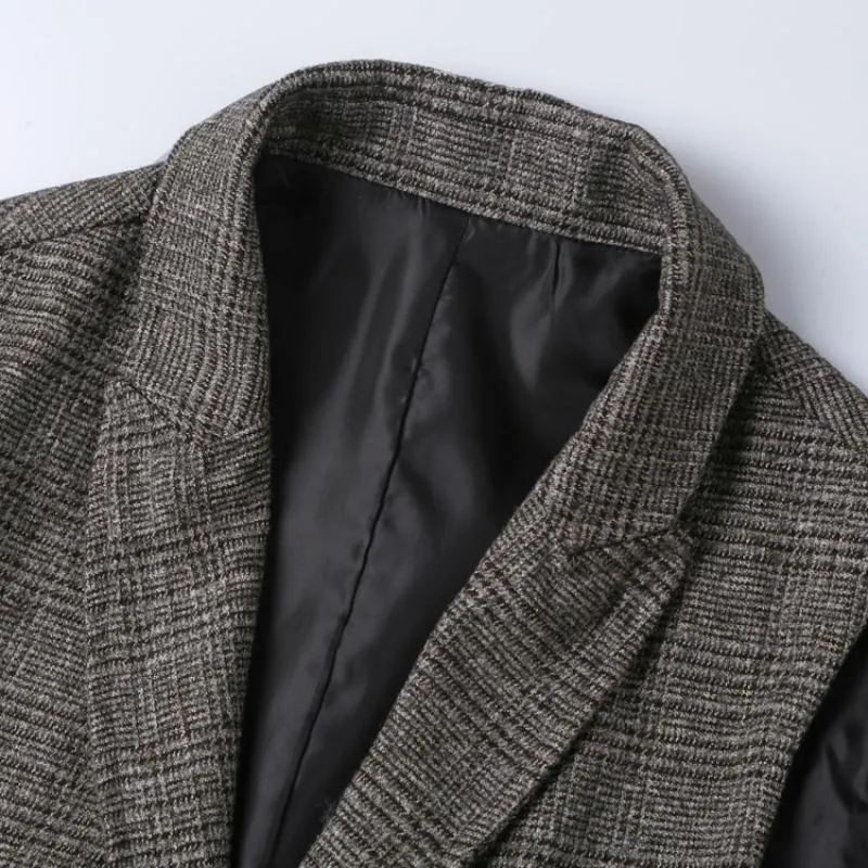 Men's Autumn Casual Woolen Plaid Vest