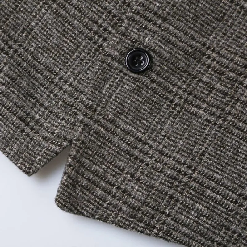 Men's Autumn Casual Woolen Plaid Vest