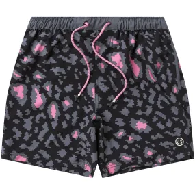 Men's NEFF Pink Pixel 17" Hot Tub Swim Trunks