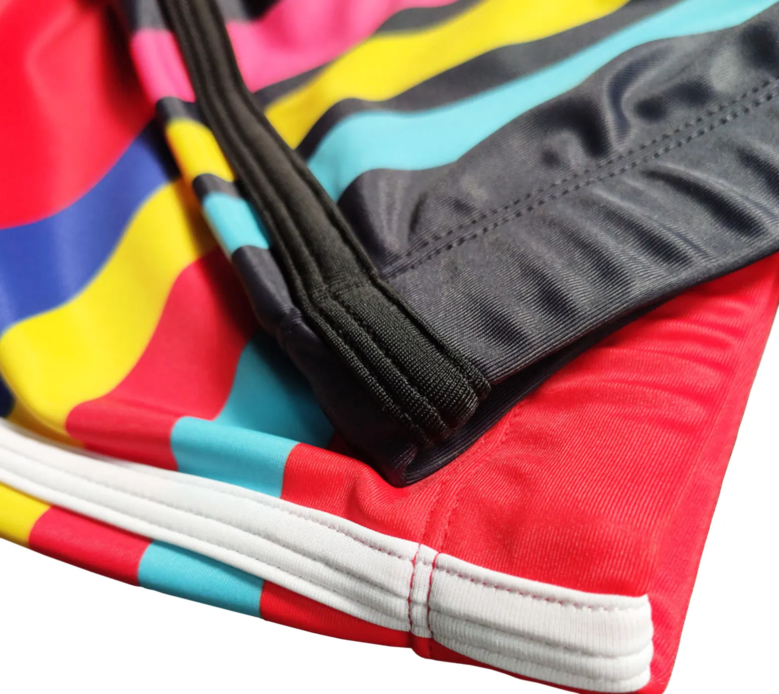 Men's Swim Trunks Striped Split Side Swimsuit