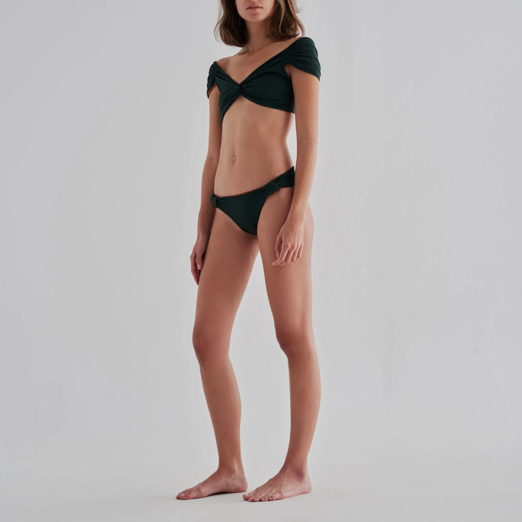 Niche Top / Dark Green - Mustard