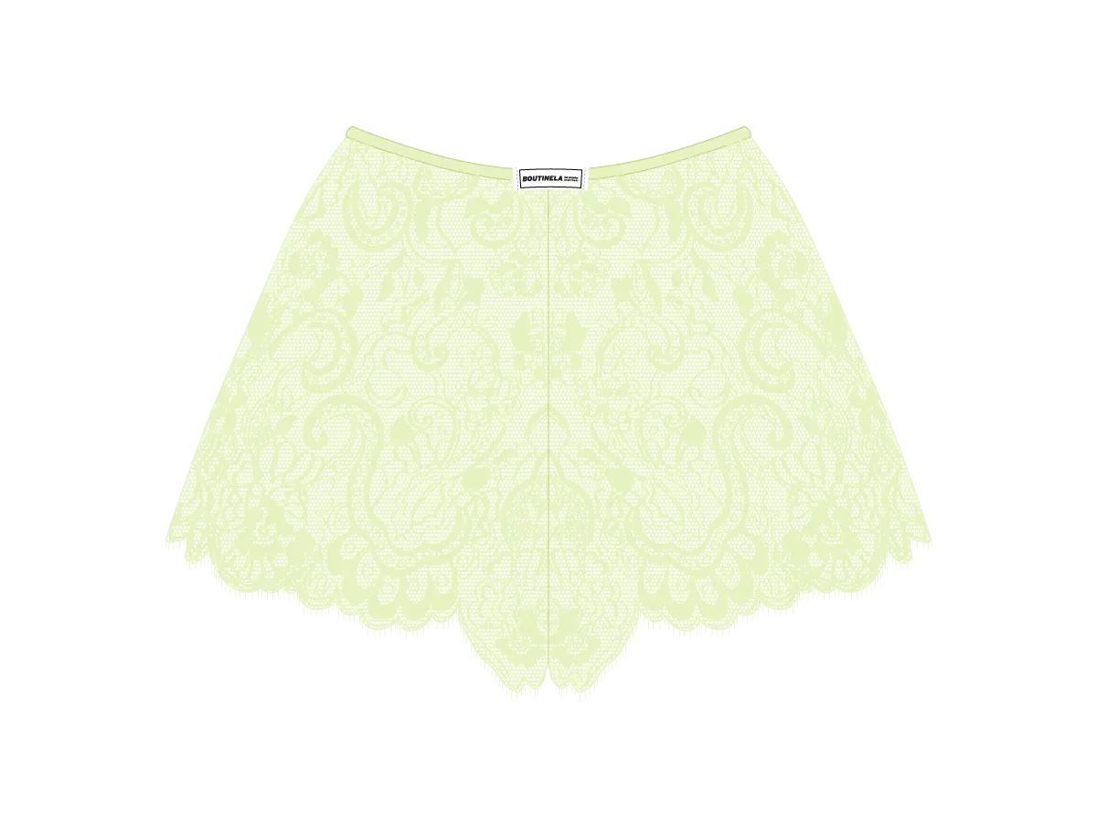 Ocean Blue Minimal Lace Shorts