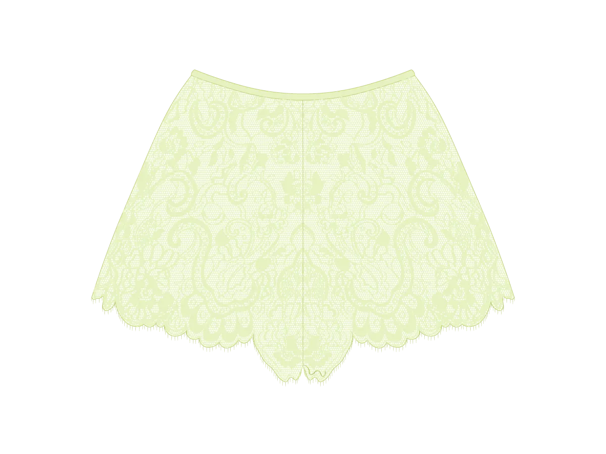 Ocean Blue Minimal Lace Shorts