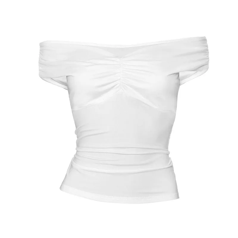 Off Shoulder Pleated Top