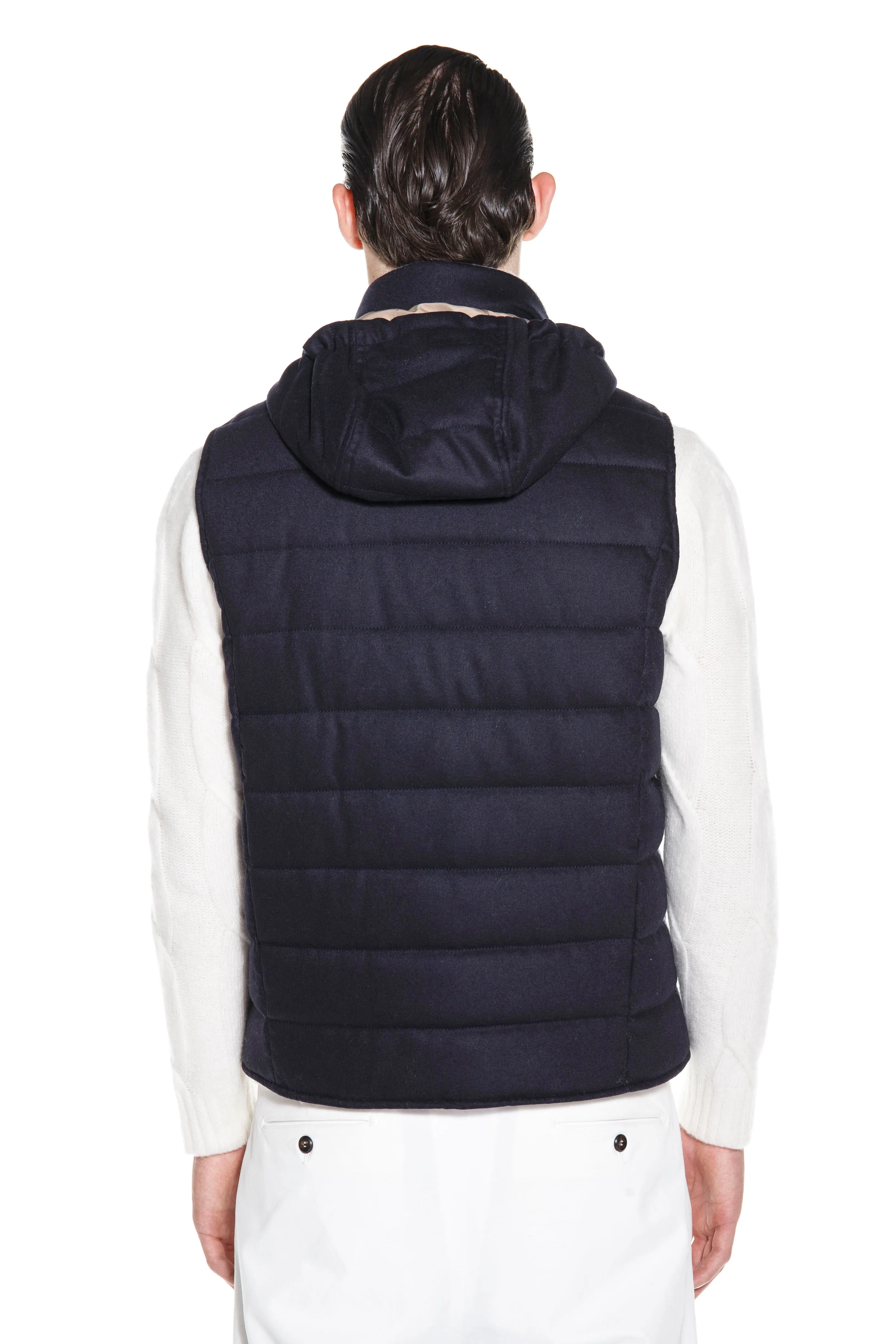 Padded Vest With Hood