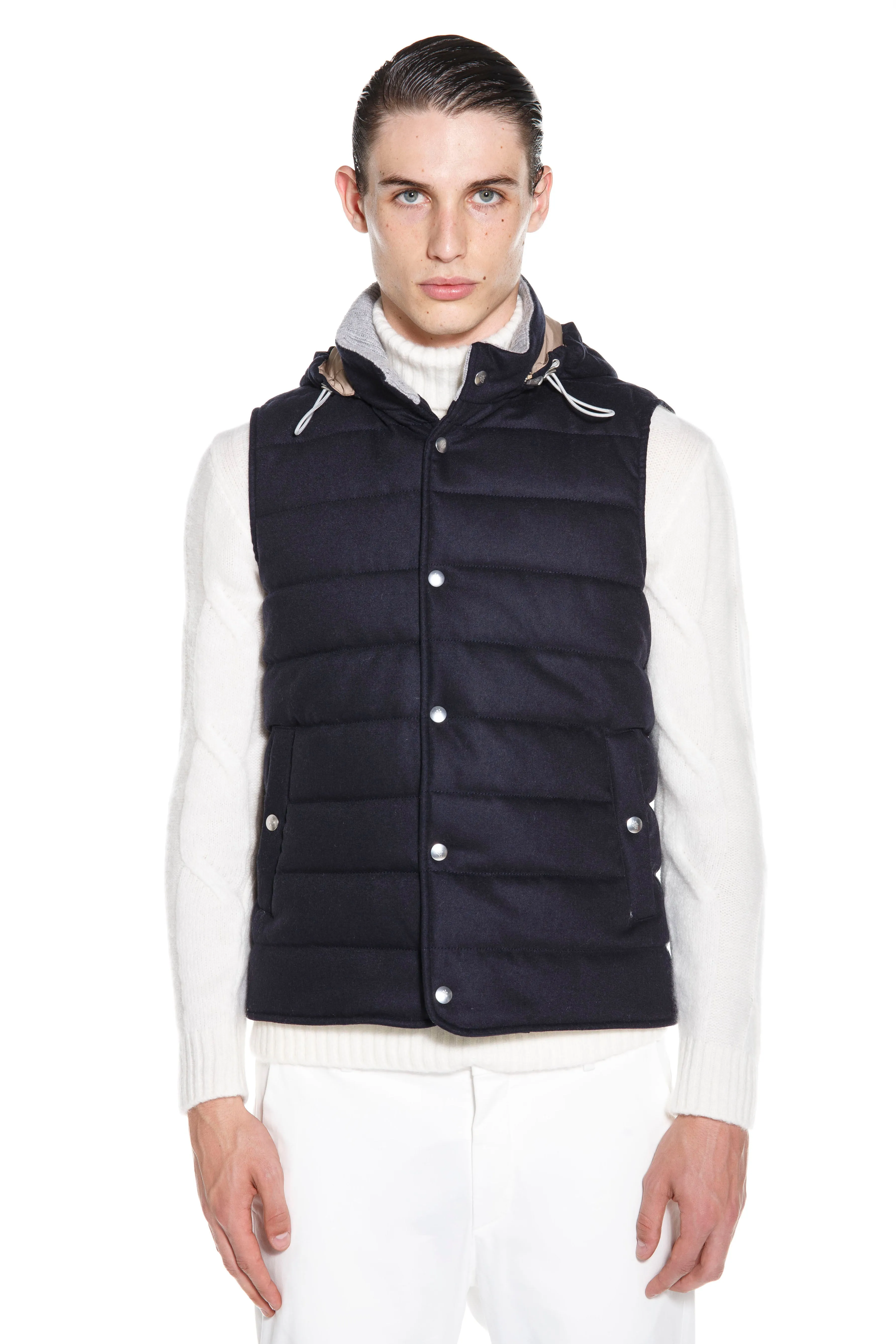 Padded Vest With Hood