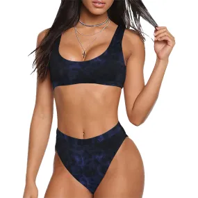 PANTHER SKIN Sport Top & High-Waisted Bikini Swimsuit