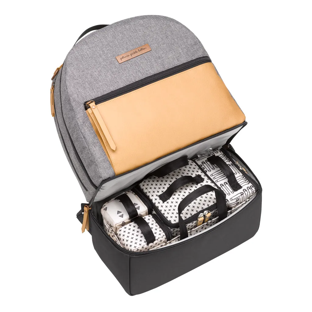 Petunia Pickle Bottom Axis Backpack: Camel/Graphite (Exclusive)