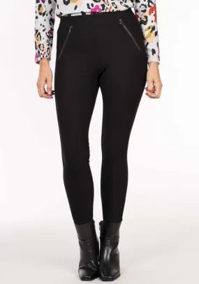 Plain Zip Pocket Ponte - Black