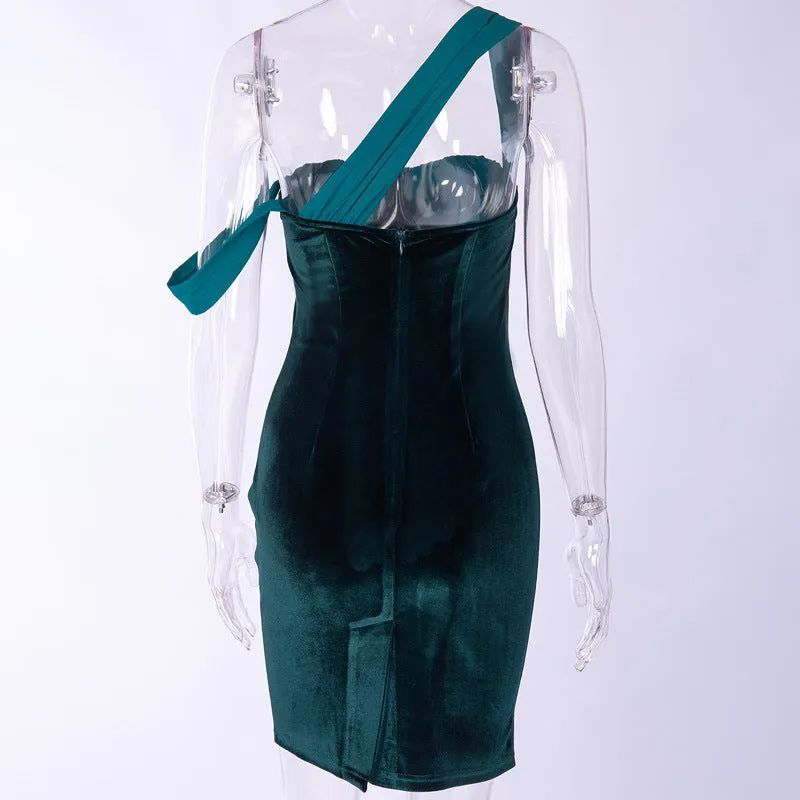 Pleated Patchwork Drawstring Dress