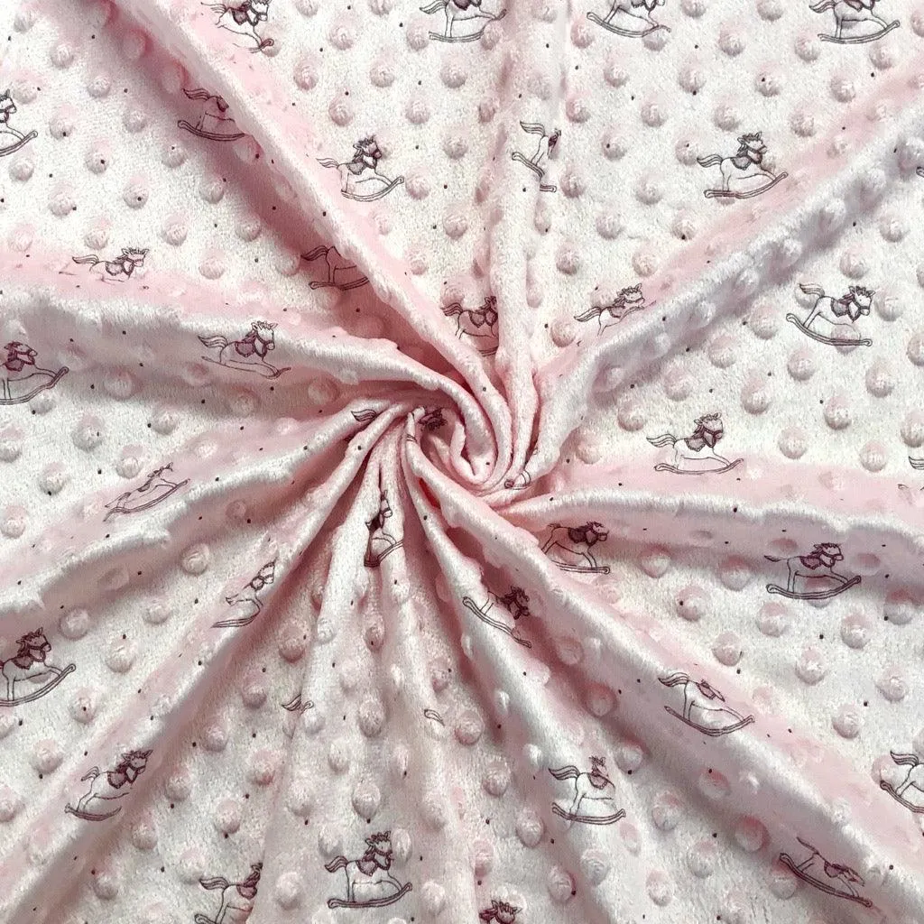 Rocking Horses Dimple Fleece Fabric