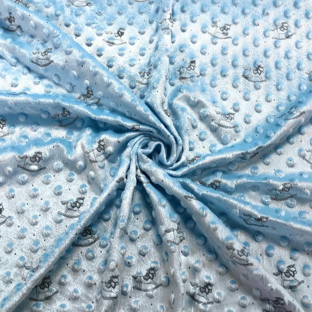Rocking Horses Dimple Fleece Fabric